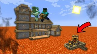 MC NAVEED BUILDS MARK FRIENDLY ZOMBIE IN A LAVA WORLD  DANGEROUS MONSTERS  Minecraft Mods [upl. by Hertzog]