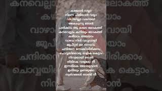 Karayan Vayya LyricsJupiter Mazha shorts shortsfeed viral song lyrics [upl. by Kristos]