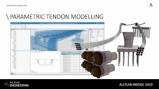 Neues in Allplan Bridge 2019 parametrisches modellieren von Spannkabeln [upl. by Yerdna]