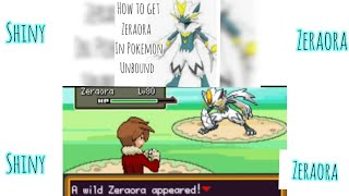 How to get zeraora in Pokemon unboundanshu pokegamer [upl. by Enilekcaj]