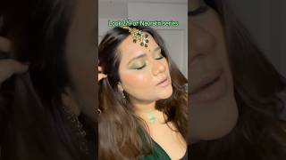 29 of easy Green Navratri makeup  Day 2 Dwitiya  Green Growth and serenity  Navratri series [upl. by Schulze948]