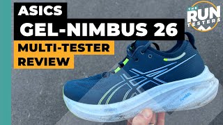 Asics GelNimbus 26 MultiTester Review A top cushioned contender [upl. by Ahsiekel]