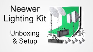 Neewer Lighting Kit Unboxing amp Setup [upl. by Wiatt]