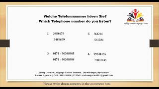 Die Telefonnummern  The Telephone numbers exercise [upl. by Llireva]