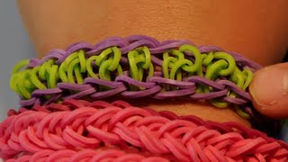 VIDEO INSTRUCTIONS How to make a center swirl rubber band bracelet with Cra z loom [upl. by Odrarebe754]