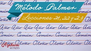 Método Palmer de Caligrafía en Español  Lecciones 21 22 y 23 [upl. by Solram]