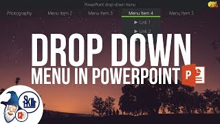 How to Drop Down Menu in PowerPoint updated [upl. by Nivanod]