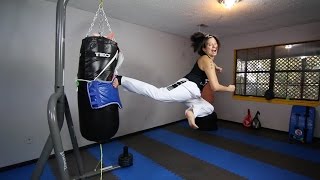 Taekwondo Girl Heavybag Training [upl. by Biel]