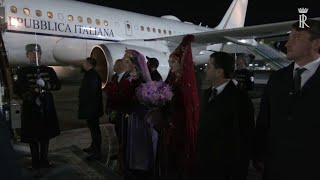 Il Presidente Sergio Mattarella è arrivato a Tashkent in Uzbekistan [upl. by Notreve]