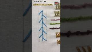 handembroidery stitchesStitch no47knotted Cretan stitchyoutubeshortstrendingknottedcretanstitch [upl. by Annavaj]