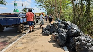 Pescadores de esperantina se reúnem e fazem limpeza nas margens do Rio longá [upl. by Ajnotal]