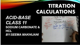 Na2CO3 Vs HCl titration calculations by Seema Makhijani [upl. by Etac101]