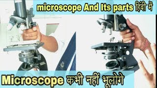 Microscope Parts And Its Functions  Microscope View  Microscope In Hindi  Grow Your Talent [upl. by Asiluj241]