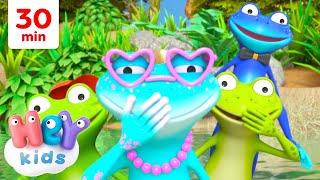 La grenouille s’lave pas les pieds 🐸  Chansons avec des animaux pour Enfants  HeyKids en Français [upl. by Ysiad]