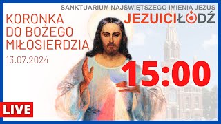 Koronka do Bożego Miłosierdzia przed Najświętszym Sakramentem 13072024  Jezuici Łódź  Na żywo [upl. by Nolte]