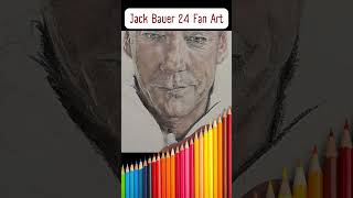 Drawing Jack Bauer Kiefer Sutherland 24 Fan Art [upl. by Stallworth111]