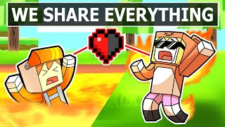 Minecraft but we SHARE EVERYTHING [upl. by Aron]