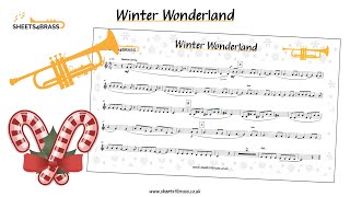 Winter Wonderland  Trumpet Solo Play Along with Sheet Music [upl. by Oiragelo114]