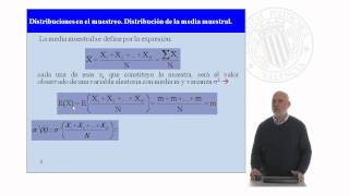 Distribuciones en el muestreo Distribución de la media muestral   UPV [upl. by Eiramait]