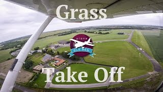 C152  Solo Grass Take Off  ATC Audio [upl. by Brenton]