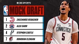 LATEST 2024 NBA Mock Draft Risacher goes No 1 Castle ENTERS Top 4 I CBS Sports [upl. by Galloway]