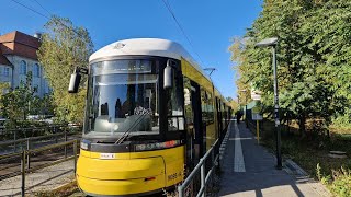 Tram Berlin  Mitfahrt in der M2 von Heinersdorf bis FriedrichLudwigJahnSportpark im F8Z 9095A [upl. by Aguste]