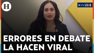 ¡Le ganaron los nervios Candidata del PT por San Pedro Garza se volvió viral por errores en debate [upl. by Nuawaj]