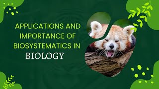 Importance and Application of Systematics in Biology [upl. by Shelia]