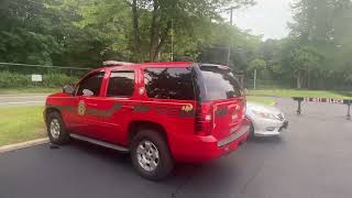 Glen Cove Fire Department Chief Car 5261 at the training site 72424 [upl. by Netsirhc]