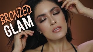 Bronzed Glam Makeup Tutorial  Melissa Alatorre [upl. by Arreyt]