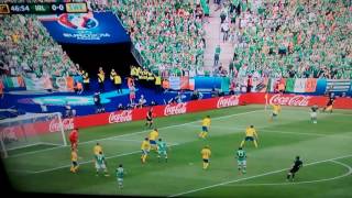 Ireland 1 sweden 0 euro 2016 hoolahan brilliant goal [upl. by Durware]