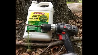 Tree DrillKill 1oz Undiluted Glyphosate [upl. by Lecroy]