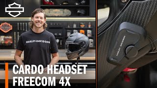 HarleyDavidson Cardo Freecom 4x Bluetooth Headset Overview [upl. by Clute747]