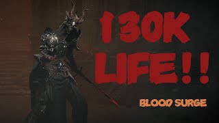 Max Attack Speed Blood Surge Necro  Infernal Hordes Tier 8 Cleared  Diablo 4 Season 5 [upl. by Fiorenza]