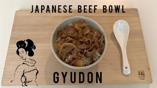 How to make Gyudon  Japanese beef bowl [upl. by Adniralc]