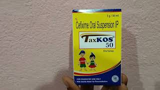 Taxkos 50mg Dry Syrup ll taxkos syrup used in Hindi [upl. by Idden385]