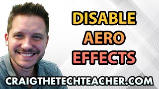 How To Disable Windows 7 Aero Effects and Themes 2022 [upl. by Amsa]