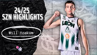 Will Yoakum Highlights 202425  Mexico LNPB  Abejas De Leon [upl. by Aisirtap]