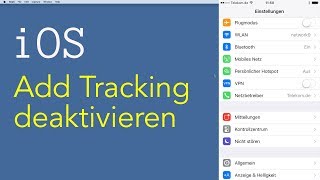 AdTracking auf iPhone oder iPad deaktivieren [upl. by Leonardi247]