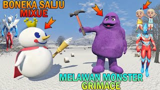 UPIN IPIN LIHAT PERTARUNGAN MONSTER GRIMACE MELAWAN BONEKA MIXUE ULTRAMAN KAGET [upl. by Cimah]