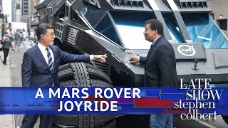 Stephen Drives NASAs Mars Rover With Neil deGrasse Tyson [upl. by Attevaj675]