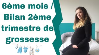 Mon 6ème mois de grossesseBilan du 2ème trimestreSymptômesExamens [upl. by Nnaeirual]