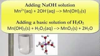 Complex Ions Precipitating and oxidising manganese II hydroxide [upl. by Gladdie]