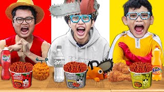 PILIH MAKANAN 1 WARNA SESUAI KARAKTER CHAINSAW MAN VS ONE PIECE VS ONE PUCH MAN [upl. by Htebezile]