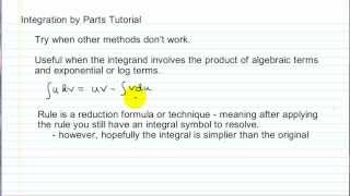 Integration by Parts Tutorial [upl. by Flint]