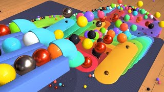 Animation Marble Run Race ☆ HABA Slope ☆ Wooden Cuboro amp Colorful Marble Track Long Version 9 [upl. by Nnaihs]