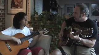 Chris Grova and Silvia Servetto playing guitar and jamming in the USA  August 2009 [upl. by Rivi]