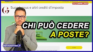 CESSIONE DEL CREDITO a Poste Italiane ultime notizie  chi può cedere Chi no [upl. by Aleak]