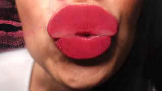 ASMR GLASS KISSING EXPERIMENTING 6 lipstickcolors [upl. by Pickford475]