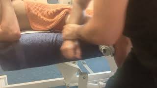 Effleurage  Sports Massage  using firm pressure with the forearm sportsmassage [upl. by Bitthia583]